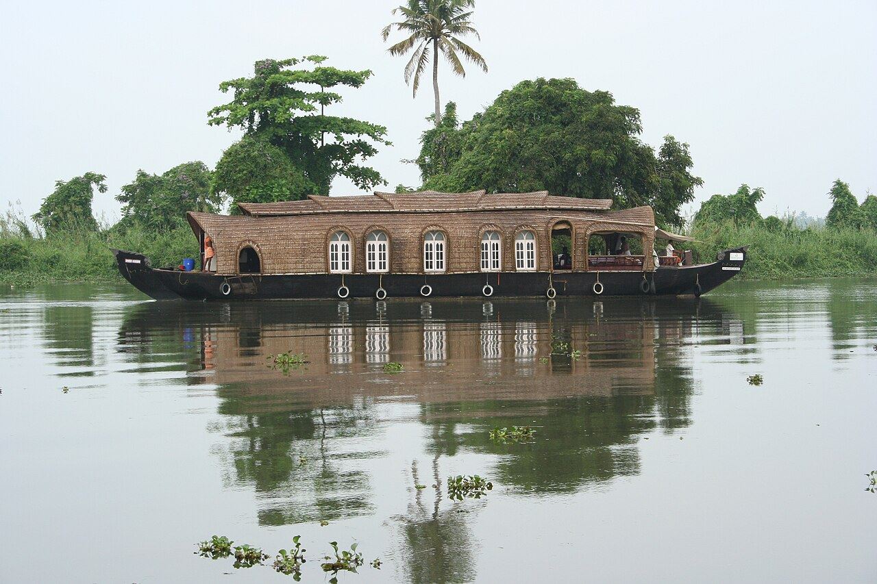 A houseboat on the Kerala backwaters