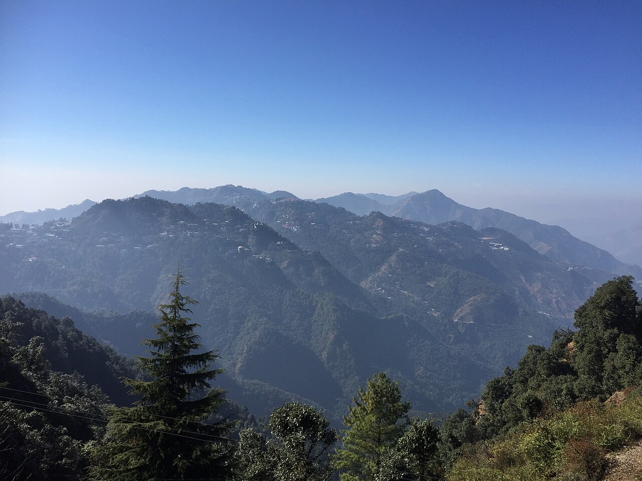 Himalayan ridges seen from Mussoorie